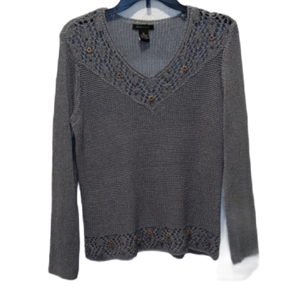 BCBG MaxAzaria sweater XL grey detailed - Picture 2 of 11